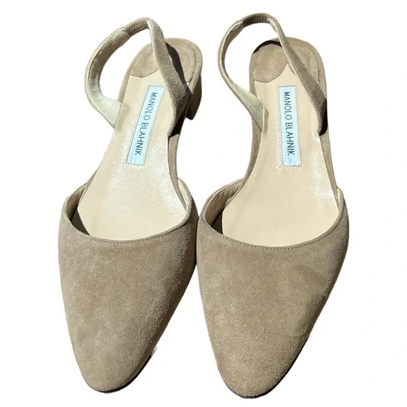 MANOLO BLAHNIK Aspro 30 suede leather pumps size 7